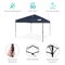 Best Choice Products 10x10ft Easy Setup Pop Up Canopy w/ 1-Button Setup, Wheeled Case, 4 Weight Bags